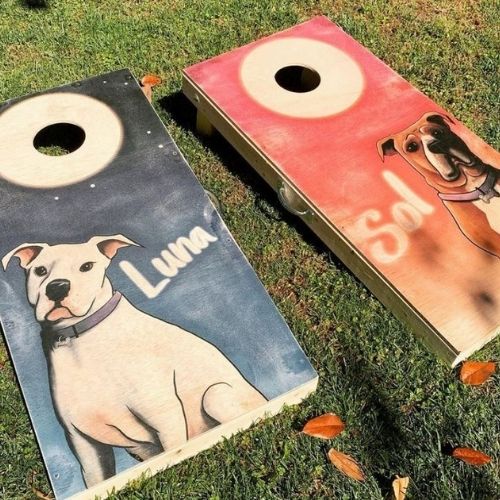 Dog Cornhole Boards Custom Cornhole